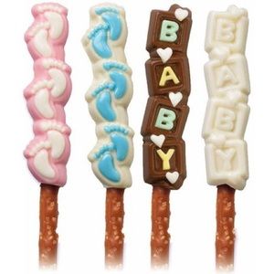 Wilton baby shower chocolate pretzel candy mold